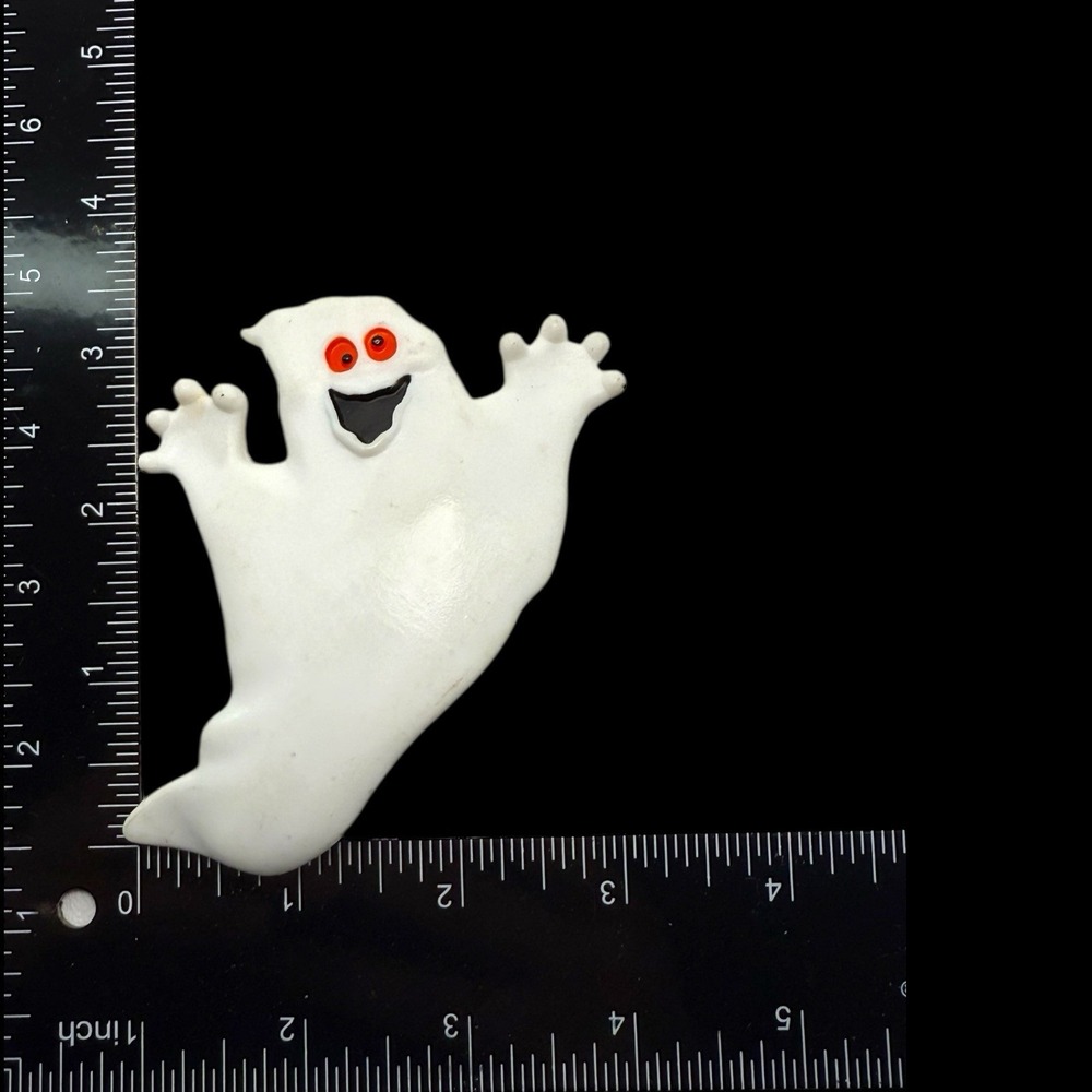VTG 1989 Hallmark Halloween Ghost Barrette Hair Clip Boo! Slide Clasp 4.25" - Picture 1 of 5
